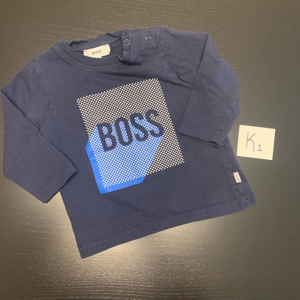 BOSS Baby Navy Long Sleeve Shirt (12m)